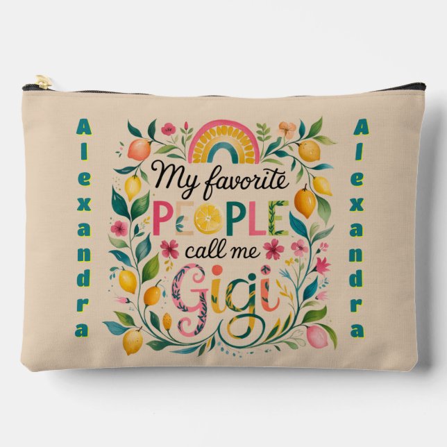 Pochette À Accessoires ❤️ Cadeaux GIGI personnalisés Fête des mères Anniv (Recto)