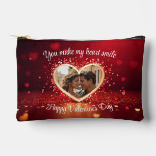 Pochette À Accessoires Cadre photo coeur personnalisé