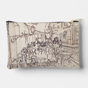 Pochette À Accessoires Café Terrasse en soirée, Dessin d'art, Van Gogh