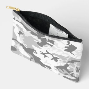 Pochette À Accessoires Camouflage gris neige d'hiver, Militaire, Armée