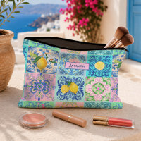 Carreau de Citron Azulejo Turquoise Sicilien Vibra