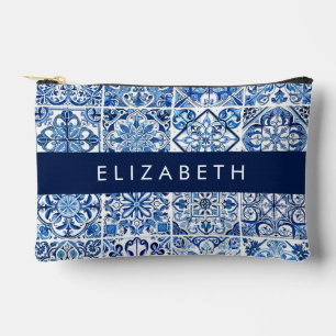 Pochette À Accessoires Carreaux méditerranéens, Portugais, Azulejo, Votre