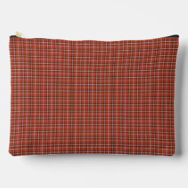 Pochette À Accessoires Carreaux Rouge Rouille Rétro