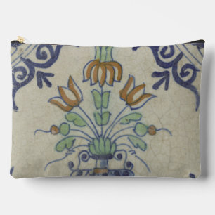 Pochette À Accessoires Carrelage Delft Antique Pot de Fleur Céramique