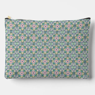 Pochette À Accessoires Carrelage rose et bleu