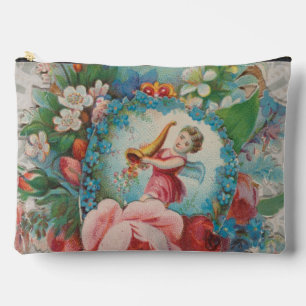 Pochette À Accessoires Carte de la Saint-Valentin florale de l'ère victor