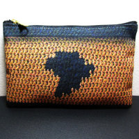 Carte de l'Afrique Crochet noir et Brown