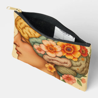 Pochette À Accessoires Cerveau Féminin Floral