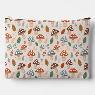 Pochette À Accessoires Champignon, Feuillage d'automne, Motif de la natur