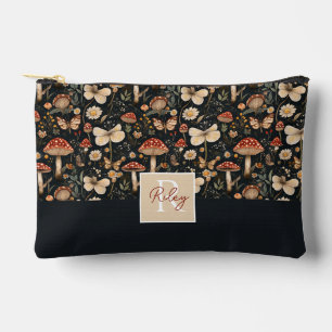 Pochette À Accessoires Champignons mignons et fleurs Motifs d'automne