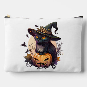 Pochette À Accessoires Chat de sorcière pour Halloween