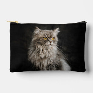 Pochette À Accessoires Chat gris et duveteux 