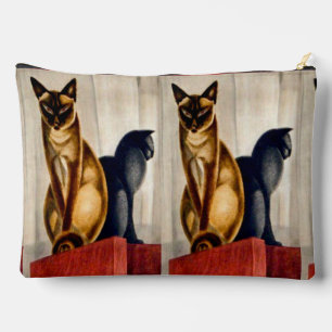 Pochette À Accessoires Chats Art Déco