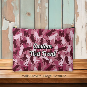 Pochette À Accessoires Chats Camouflage rose