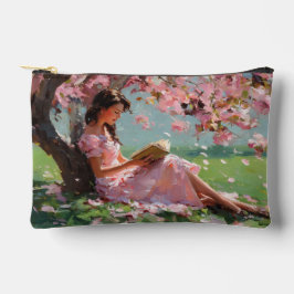 Pochette À Accessoires Cherry Blossom Reading Girl Pouch