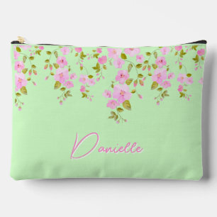 Pochette À Accessoires Cherry Blossom rose & vert Joli personnalisé