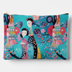 Pochette À Accessoires Chic geisha turquoise