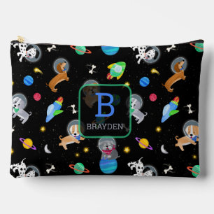 Pochette À Accessoires Chiots Dans L'espace Aquarelle Chiens Astronautes