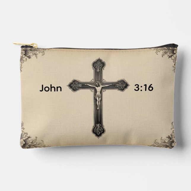 Pochette À Accessoires Christian John 3:16 Crucifix (Recto)