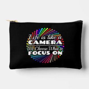 Pochette À Accessoires Citation du photographe Focus - La vie comme une c