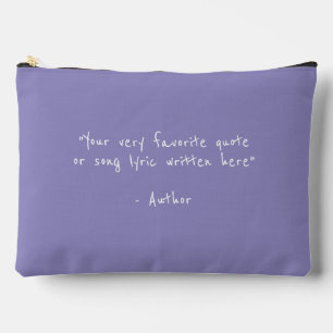 Pochette À Accessoires Citation personnalisée - créez votre propre violet