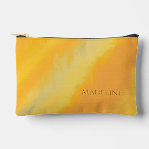 Pochette À Accessoires Citron Orange Eau-forte Aquarelle