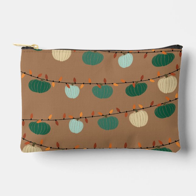 Pochette À Accessoires Citrouilles et lumières (Recto)