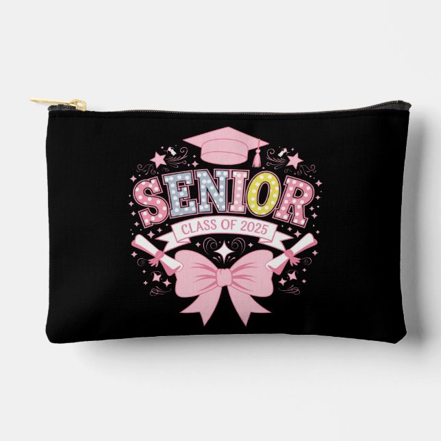 Pochette À Accessoires Classe Supérieure De 2025 Pink Coquette Bow (Recto)