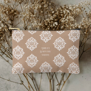 Pochette À Accessoires Classique Damask Regency Beige
