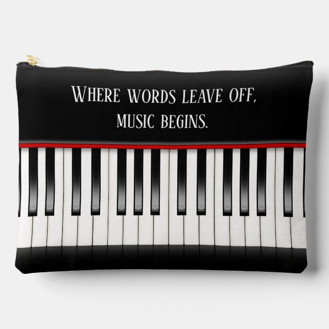 Pochette À Accessoires Clavier de piano avec devis (Recto)