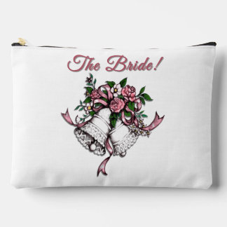 Pochette À Accessoires Cloches de mariage roses La mariée