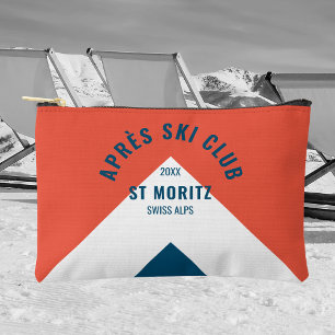 Pochette À Accessoires Club Après Ski Rouge Navy Style Vintage Hiver