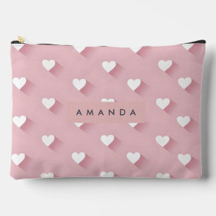 Pochette À Accessoires Cœur Rose Pâle Kawaii Personnalisé