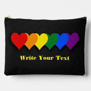 Pochette À Accessoires Cœurs de fierté LGBT 