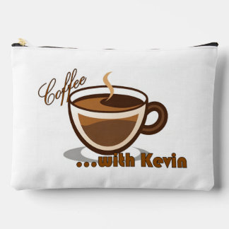Pochette À Accessoires Coffee with Kevin Print Cut Sew Bag