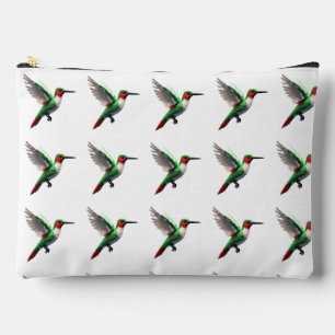 Pochette À Accessoires Colibris verts pixellisés