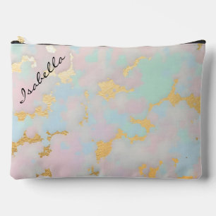 Pochette À Accessoires Collection Luxe Rose Pâle Menthe Or Populaire