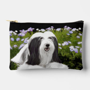 Pochette À Accessoires Collie hardie Black Peinture Cute Dog Art