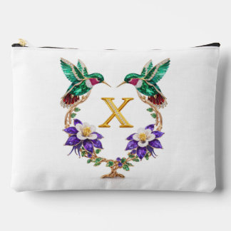 Pochette À Accessoires Colorado Hummingbird & Columbine Letter X Wedding 