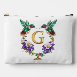 Pochette À Accessoires Colorado Hummingbird & Columbine Lettre G Mariage