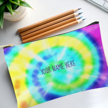Coloré Rainbow Tie Dye Coque de crayon personnalis