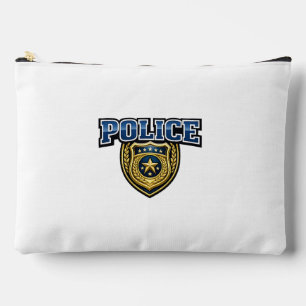 Pochette À Accessoires Conception de texte gras Insigne de Police