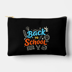 Pochette À Accessoires Conception de typographie colorée pour la rentrée