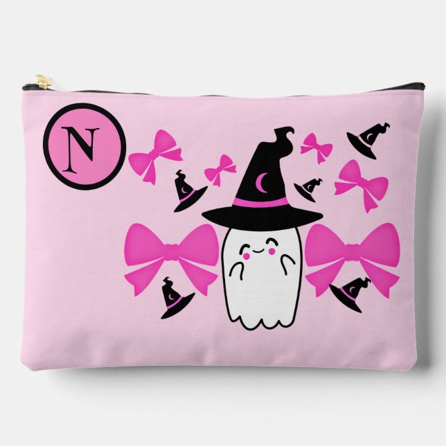 Pochette À Accessoires Coquette Coquette Costume de sorcière fantôme rose (Recto)