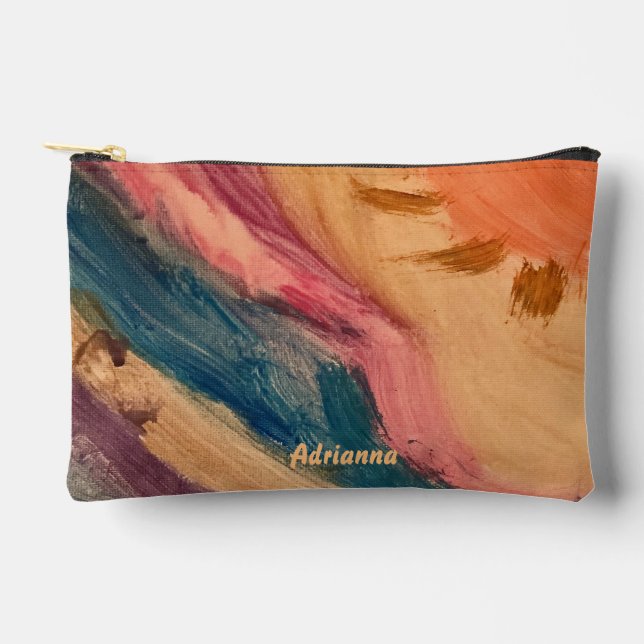 Pochette À Accessoires Coucher de soleil sur l'aquarelle d'Adrianna (Recto)