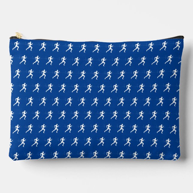Pochette À Accessoires Coureurs de marathon en bleu (Recto)