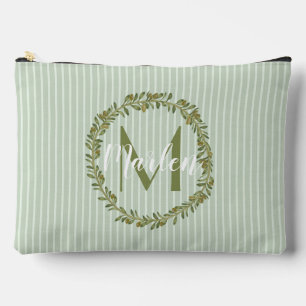 Pochette À Accessoires Couronne de monogramme personnalisée en olivier