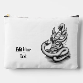 Pochette À Accessoires Crâne - Tête diabolique avec serpent
