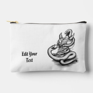 Pochette À Accessoires Crâne - Tête diabolique avec serpent