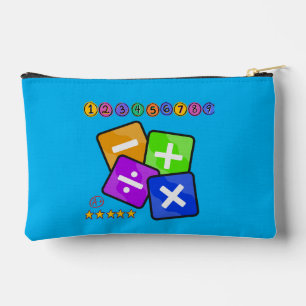 Pochette À Accessoires Crayon et toilette à thème mathématique bleu moder